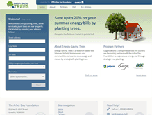 Tablet Screenshot of energysavingtrees.arborday.org